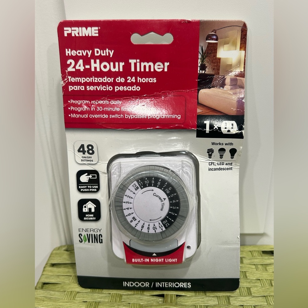 Prime 24-Hour Timer Energy Saving Indoor Timer NEW